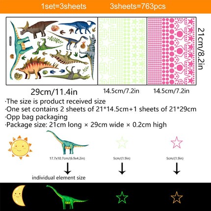 3D Wall Sticker Luminous Cartoon Dinosaur Decal - 3D Wall Sticker - Zooyoo - Mad Fly Essentials