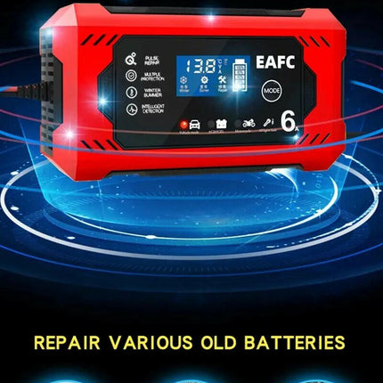 Car Motorcycle Battery Charger 6A 12V LCD Battery Charging Device - Super Deals Mad Fly Essentials