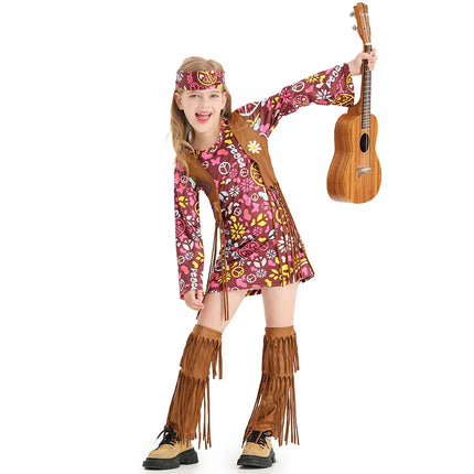 Costume Set Girl 1960s Hippie Tassels Cosplay Costume - Costume Set - NCEE - Mad Fly Essentials
