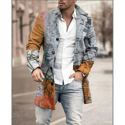 Jacket Men Stand-Collar Long Pocket Coat - Jacket - BC - Mad Fly Essentials