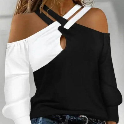 Cold Shoulder Business Women Blouse - Mad Fly Essentials