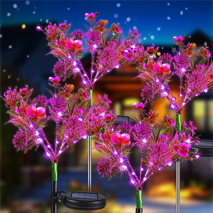 Solar LED Outdoor Garden Phalaenopsis Flower Light