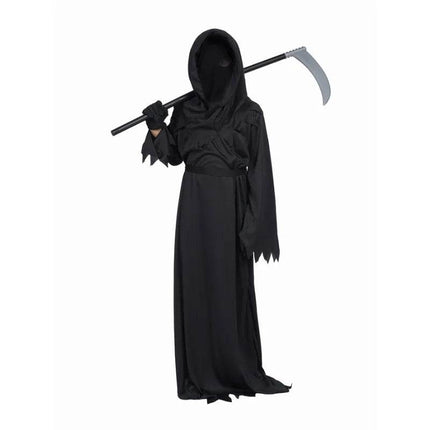 Five Shell Men Halloween Grim Reaper Black Hooded Ghost Adult Costume Set - Mad Fly Essentials