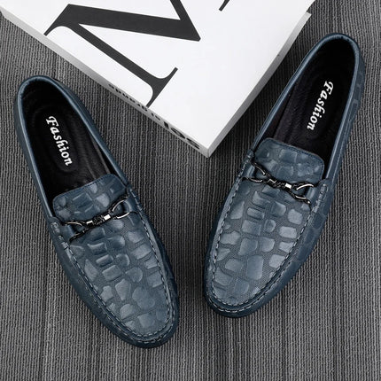 Flats Men Genuine Leather Business Casual Shoes - Flats - M Anxiu - Mad Fly Essentials