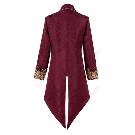 Men Steampunk-Gothic Medieval Tailcoat Frock Jacket