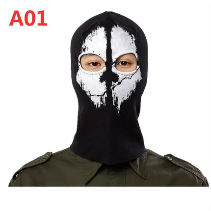 Balaclava Black Ghost Skull Face Mask - Balaclava - Heatboywade - Mad Fly Essentials