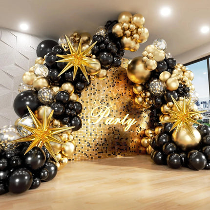 Wedding Decor Black Gold Balloon Garland Arch Kits Party Decor - Wedding Decor - Hviero - Mad Fly Essentials