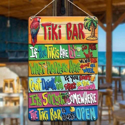 Tiki Bar Beach Sign Party Decor - Mad Fly Essentials