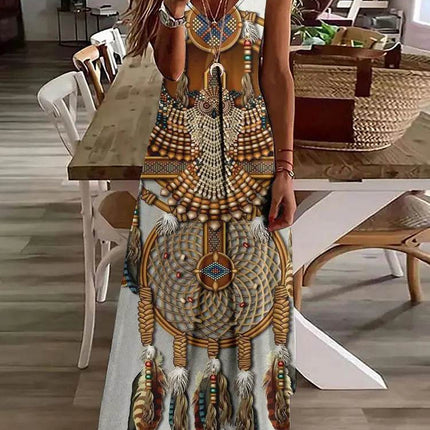 Women 3D Summer Bohemian Maxi Dress - Mad Fly Essentials