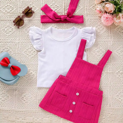 Outfit Set Baby Girl 1st Birthday Pink Skirt - Outfit Set - 27kids - Mad Fly Essentials