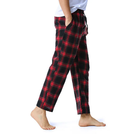Mens Flannel Plaid Pajama Sleepwear Pants