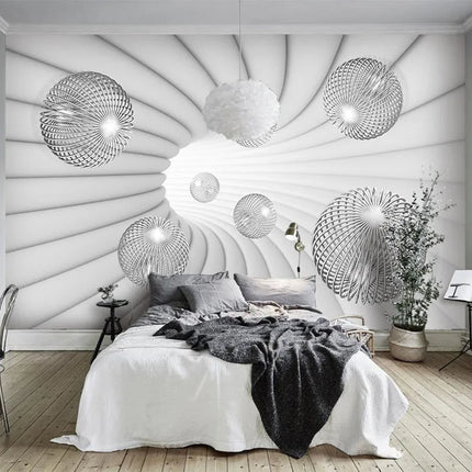Custom Modern 3D Stereoscopic Ball Mural Wallpaper