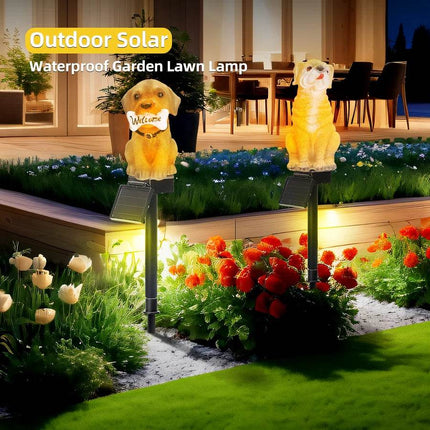 Solar Dog Owl Garden Lawn Lamp - Mad Fly Essentials