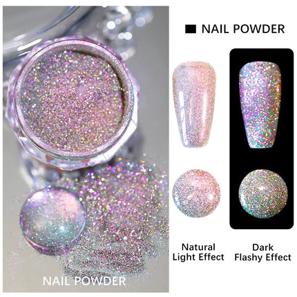 Nail Essentials Rainbow Glitter Holographic Seasonal Decor Gel - Nail Essentials - Julystar - Mad Fly Essentials