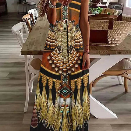 Women 3D Summer Bohemian Maxi Dress - Mad Fly Essentials