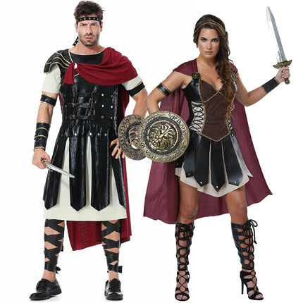 Men Couples Spartan Warrior Gladiator Cosplay Costume