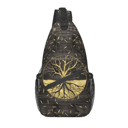 Crossbody Bag Tree of Life Vikings Brown Leather Sling Bags - Crossbody Bag - CPLIFE - Mad Fly Essentials