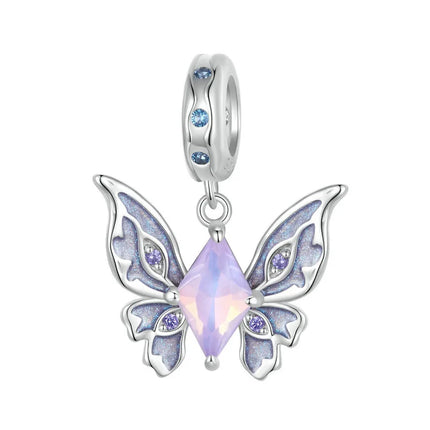 Women 925 Sterling Silver Magic OWL Butterfly Charms