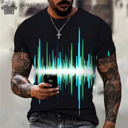 Shirt Men Psychedelic Flame Aurora 3D Summer Tee - Shirt - Oufisun - Mad Fly Essentials