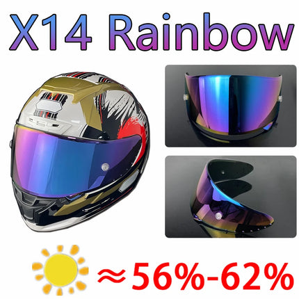 Motorcycle Helmet Visor LVS CWR-1 CWR1 NXR RF-1200 Rainbow Lens - Motorcycle Helmet - LVS - Mad Fly Essentials