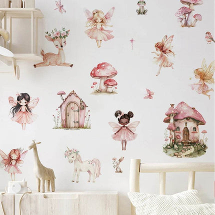 Cartoon Fairy Mushroom Nursery 3D Wall Stickers - Mad Fly Essentials
