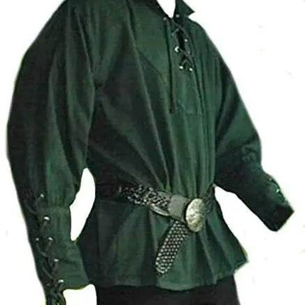 Men Nordic Medieval Pirate Tunic Costume Shirt - Mad Fly Essentials