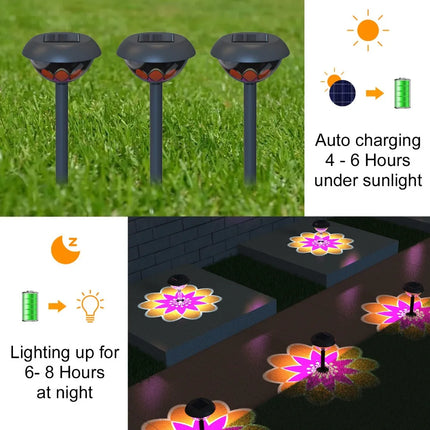 Solar Projection LED Lamp Garden Lawn Lights