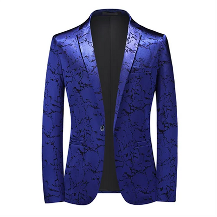 Blazer Men 3D Sequin Printed Pocket Lapel Blazer - Blazer - Micoopie - Mad Fly Essentials