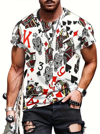 Shirt Men 3D Funny Poker King Playing Cards Medieval Tee - Shirt - Nifineo - Mad Fly Essentials