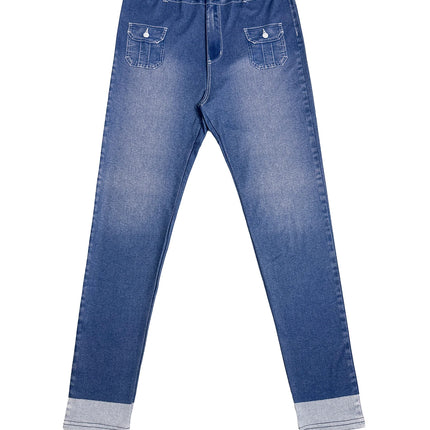 Women Bottoms High Waist Denim Double Button Jeans - Women Bottoms - Logami - Mad Fly Essentials