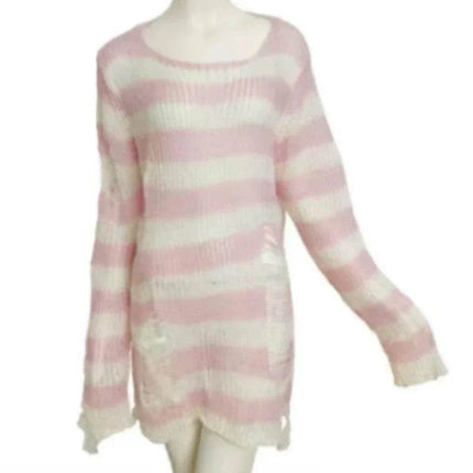 Women Sexy Hollow Long Gothic Punk Sweaters - Mad Fly Essentials