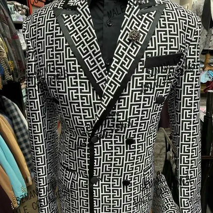 Blazer Men Golden Black Business Casual Jacket - Blazer - Top Nation - Mad Fly Essentials