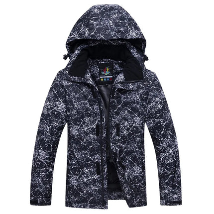 Jacket Women Pink Blue Marble Ski Outerwear - Jacket - Arctic Queen - Mad Fly Essentials