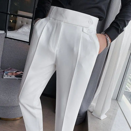 Pants Men Classic Business Casual Suit Pants - Pants - BC - Mad Fly Essentials