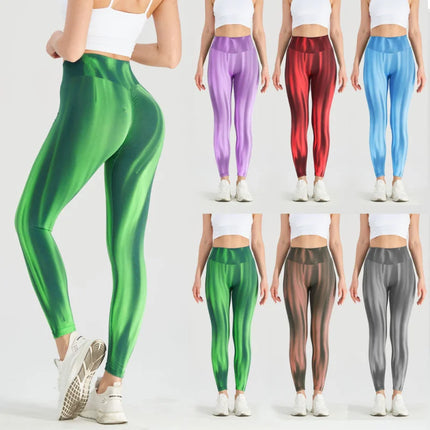Fitness Leggings Seamless Metallic Butt Lift Yoga Pants - Fitness Leggings - GACVGA - Mad Fly Essentials