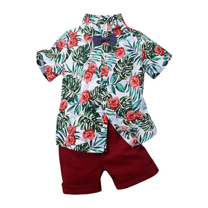 Clothing Set Boy Summer Floral Vacation Seasonal Wear - Clothing Set - Surferfish - Mad Fly Essentials