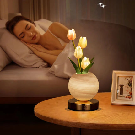 LED Night Light USB Tulip Rechargeable Desk Table Lamp - LED Night Light - Ztree - Mad Fly Essentials