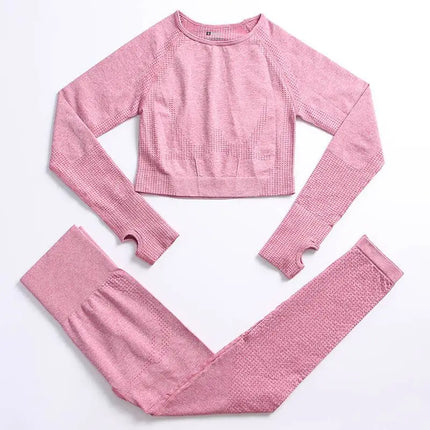 Outfit Set Women 2pc Solid Seamless Top Leggings Set - Outfit Set - Ensemble - Mad Fly Essentials