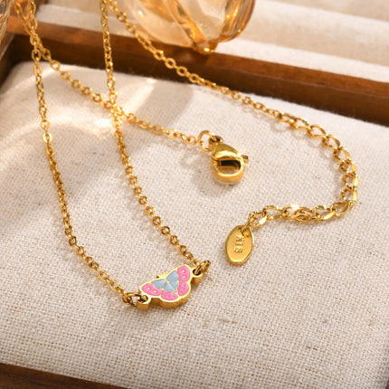 Necklace Baby Kids Gold Plated Butterfly Stainless Jewelry - Necklace - Konminry - Mad Fly Essentials