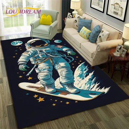 Area Rug Universe Space Galaxy Planet 3D Rug - Area Rug - Essential Rugs - Mad Fly Essentials