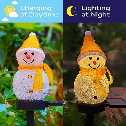 Solar LED Snowman Outdoor Garden Light - Lighting & Bulbs Mad Fly Essentials