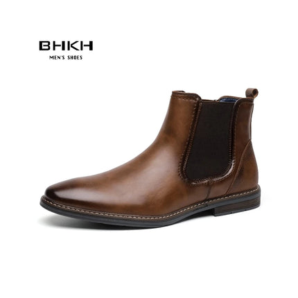 Men Smart Business Casual Leather Formal Boots