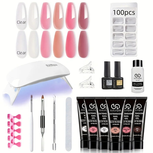 Nail Essentials Poly Nail Gel Kit - 14 Colors Starter Kit - Nail Essentials - Timistory - Mad Fly Essentials