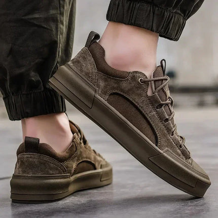 Men Footwear Vintage Leather High Casual Sneakers - Men Footwear - Picksummer - Mad Fly Essentials