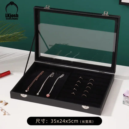 High Capacity Single-Layer Lock Jewelry Box
