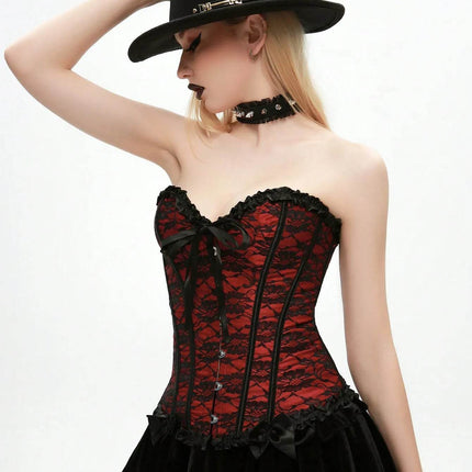 Women Gothic Corset Strap Lace Hosiery Halloween Costume - Mad Fly Essentials