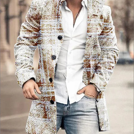 Jacket Men Stand-Collar Long Pocket Coat - Jacket - BC - Mad Fly Essentials