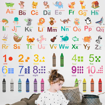 3D Wall Sticker Creative Animal Alphabet Wall Decor - 3D Wall Sticker - Diantu - Mad Fly Essentials