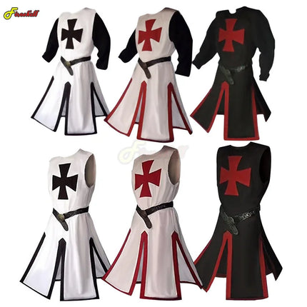 Men Medieval Plus Crusaders Templar Costume Set