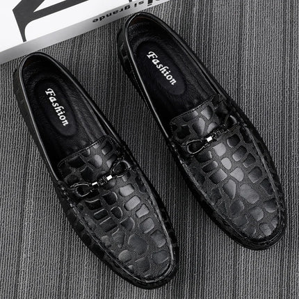 Flats Men Genuine Leather Business Casual Shoes - Flats - M Anxiu - Mad Fly Essentials